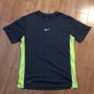 Nike dri-fit grey and neon green